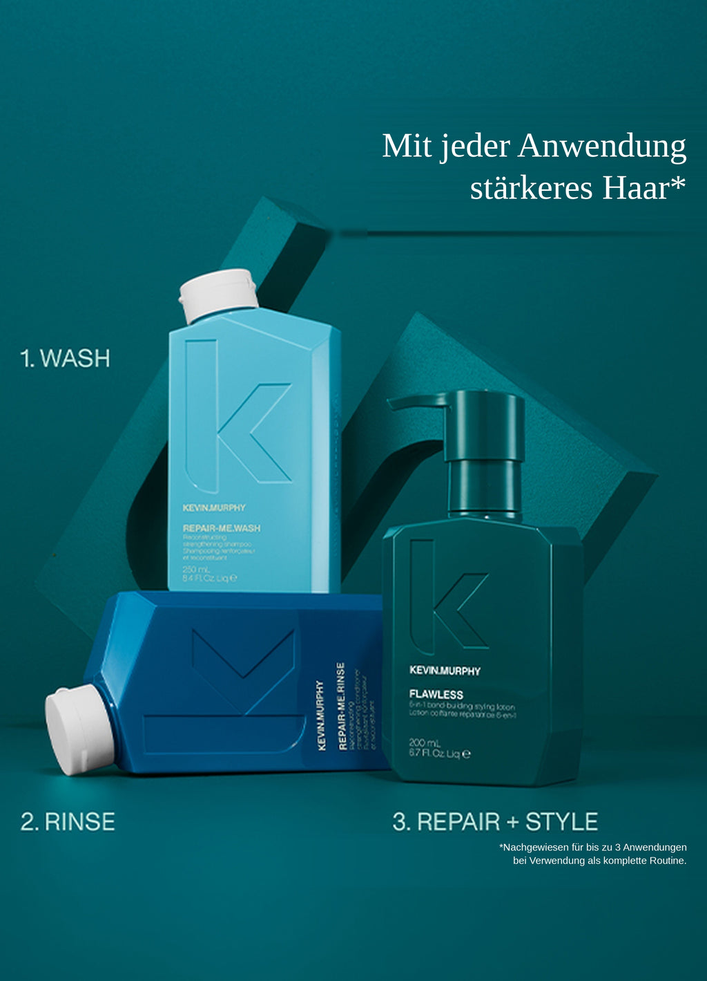 REPAIR-Routine in drei Schritten: REPAIR-ME.WASH, REPAIR-ME.RINSE und FLAWLESS